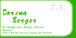 dorina berger business card